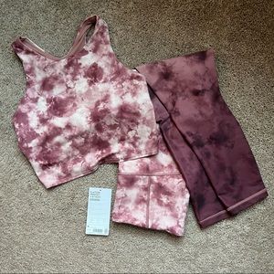 Athleta Elation Tights and Conscious Crop Top